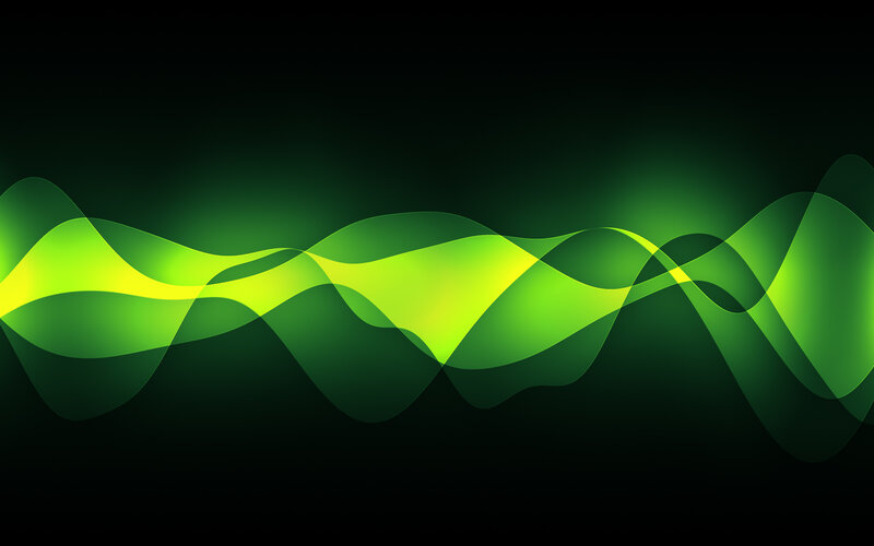 Green Wavy Lines — Calm, Abstract, Waves