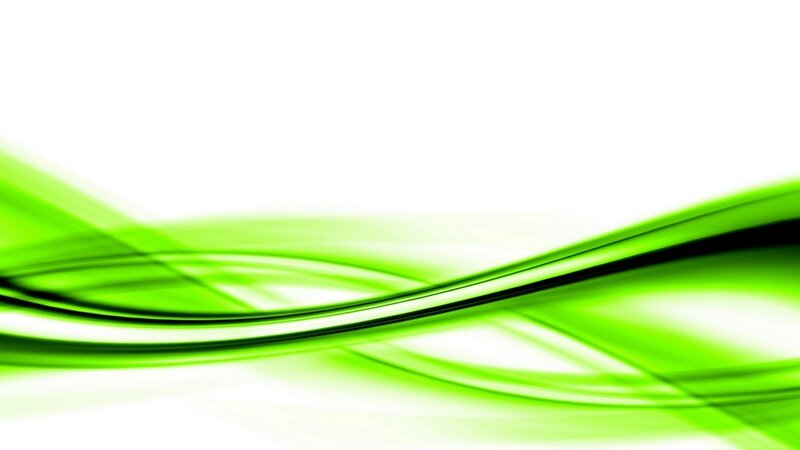 Green Wavy Lines — Calm, Abstract, White Background, White