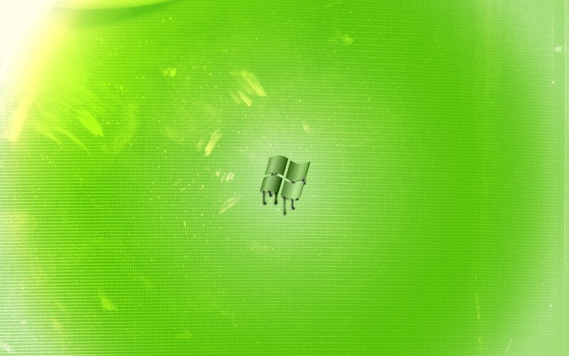 green windows logo background
