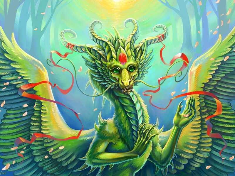 Green Winged Dragon — Serene