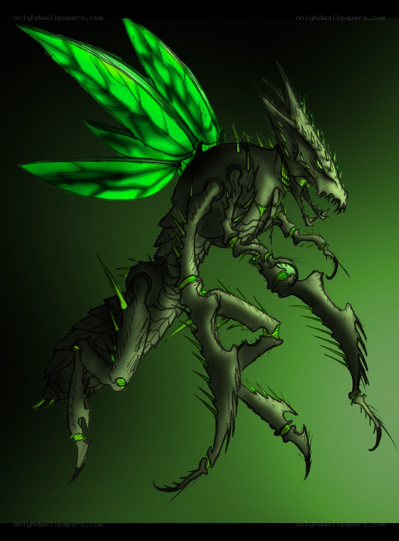 green-winged monster creature