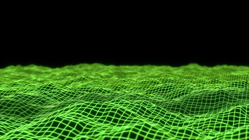 Green Wireframe Terrain