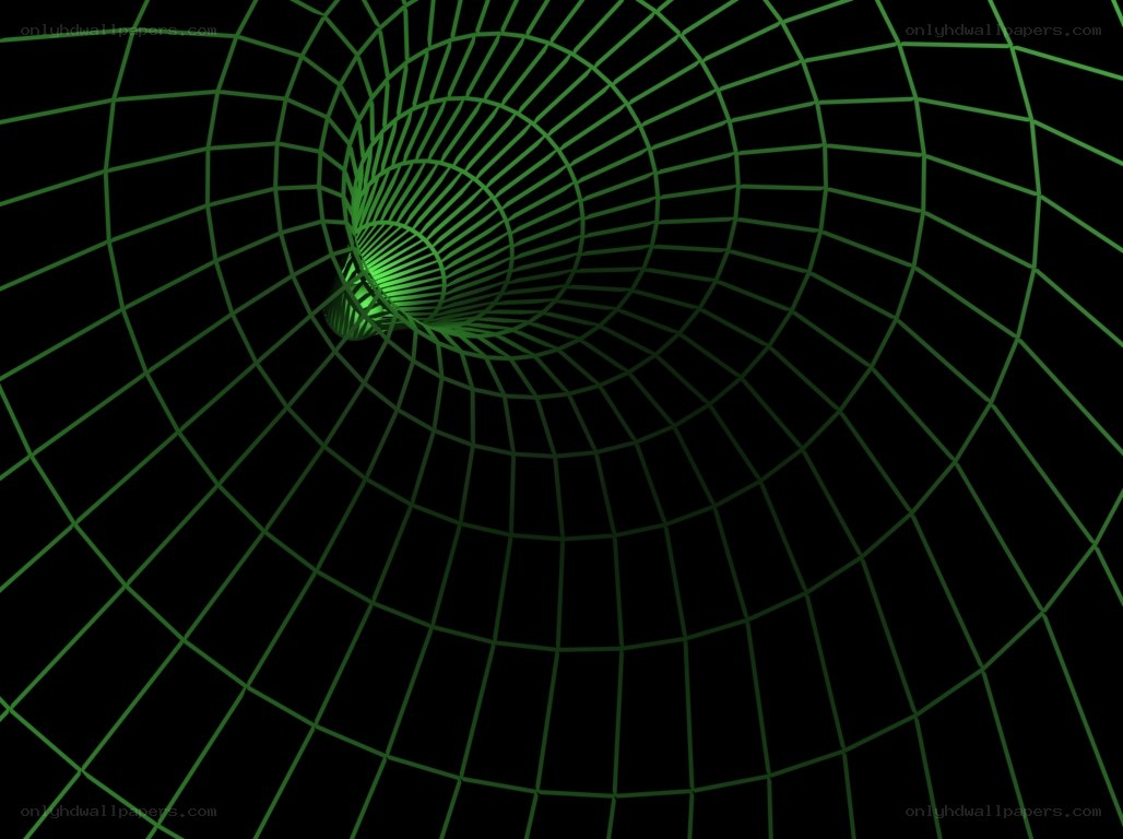 green wireframe tunnel