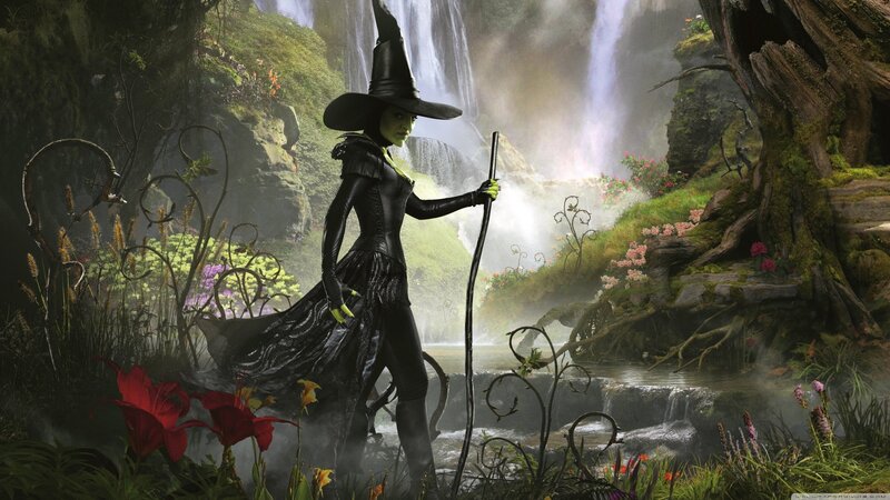 green witch in forest