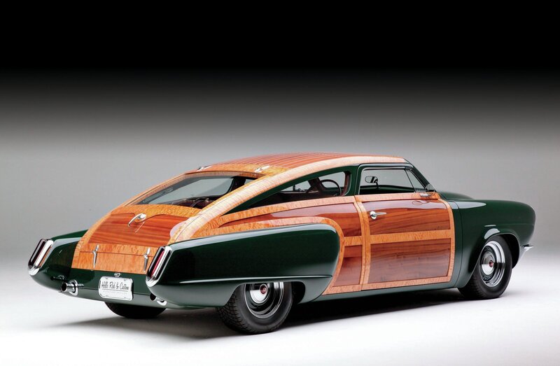 Green Wood-paneled Car — Dramatic