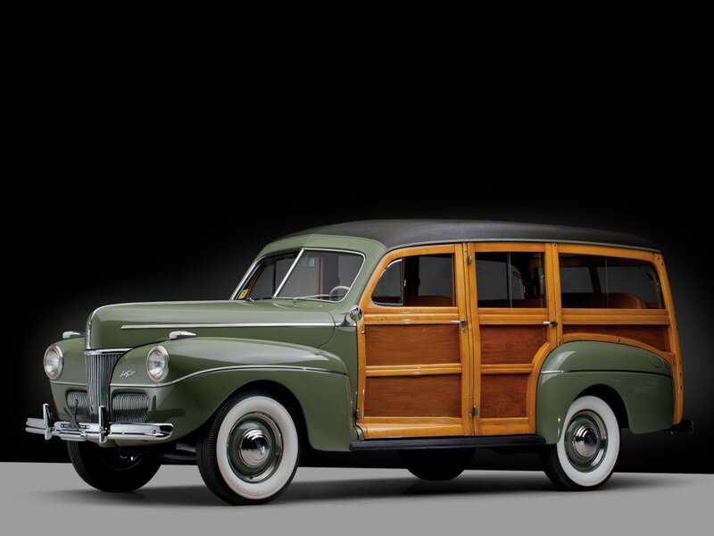 Green Woodie Station Wagon — Dramatic, Photograph
