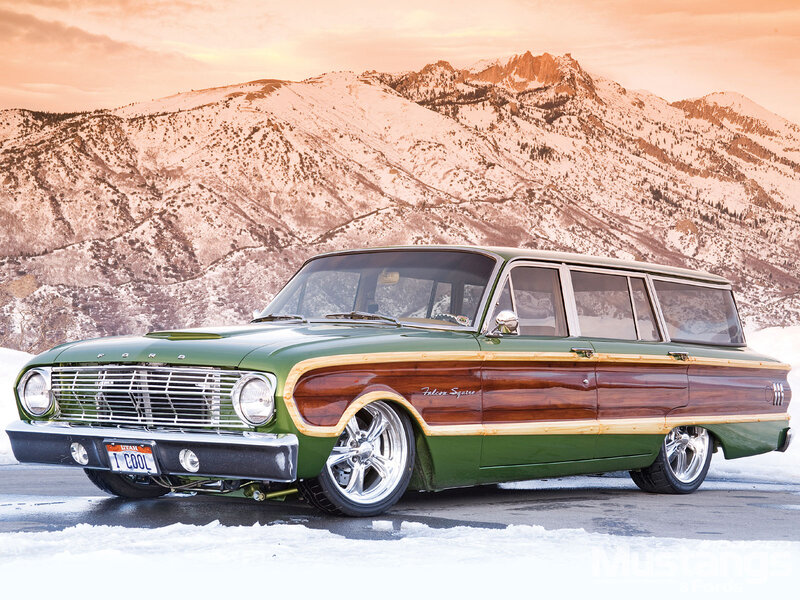 Green Woodie Station Wagon