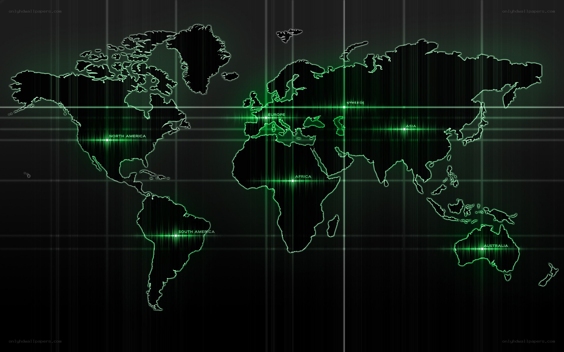 green world map grid