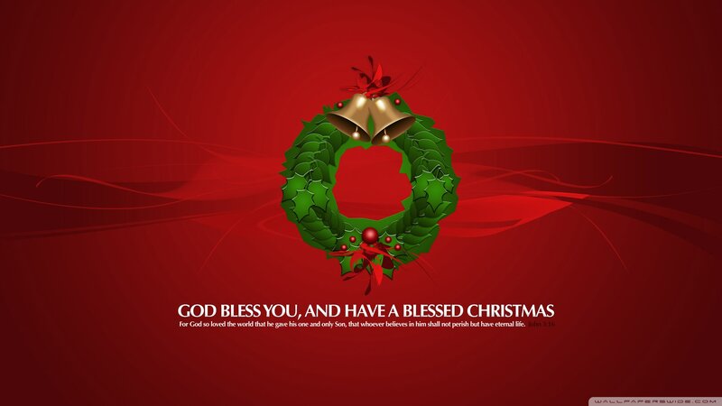 Green Wreath with Bells — Red