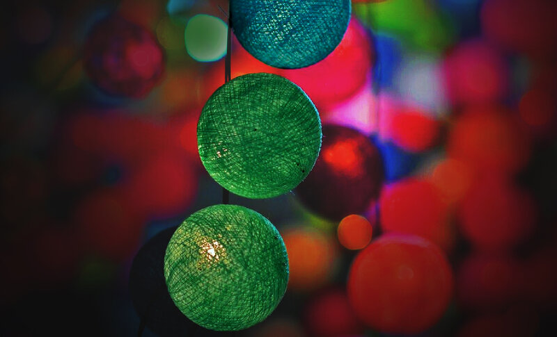 Green Yarn Lanterns