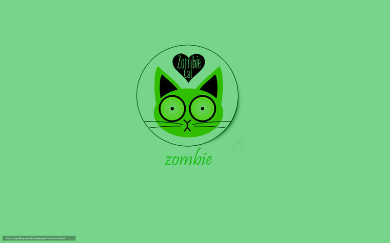 green zombie cat logo