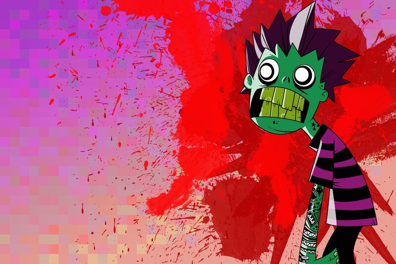 green zombie character art