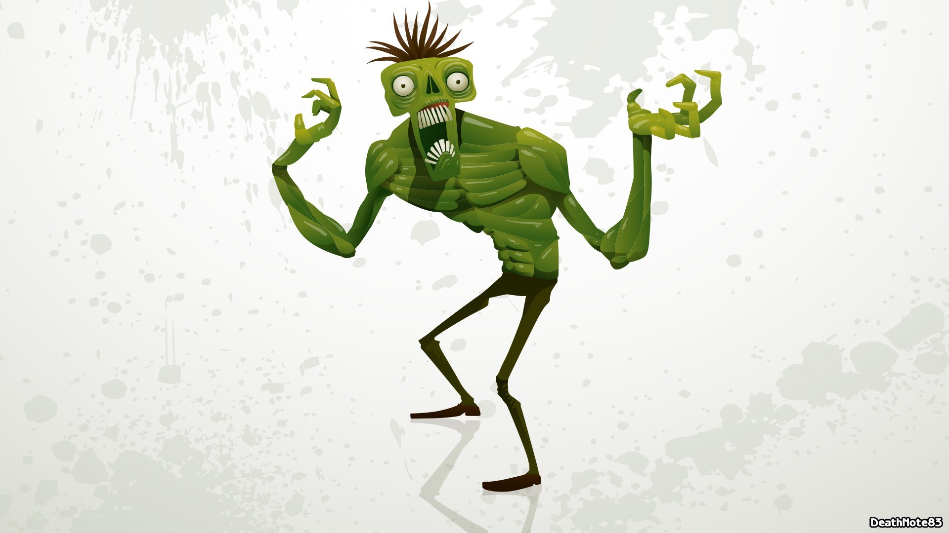 green zombie character illustration