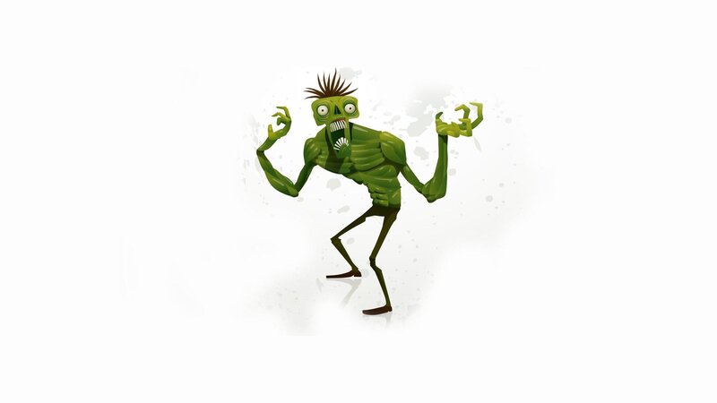 green zombie character