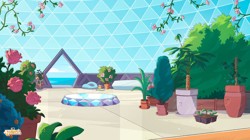 Greenhouse Interior — Blue, Serene