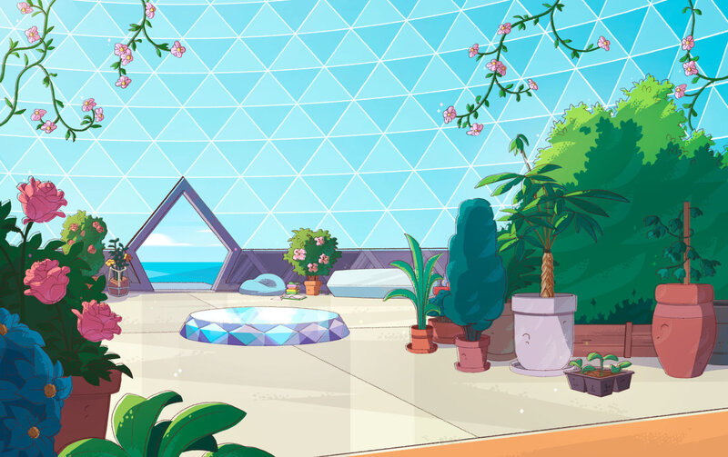 Greenhouse Interior — Blue