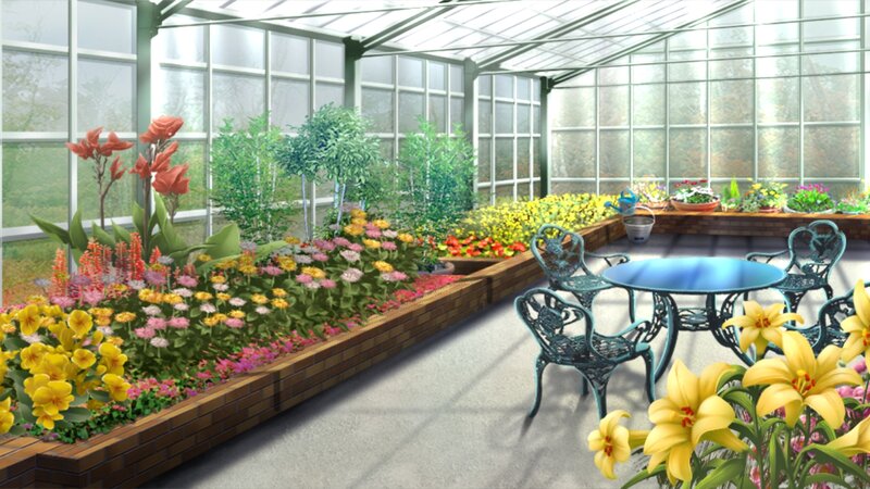 Greenhouse with Flowers