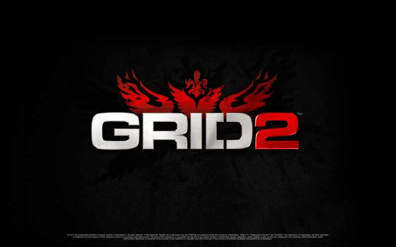 GRID 2 Game Logo — Black, Dramatic