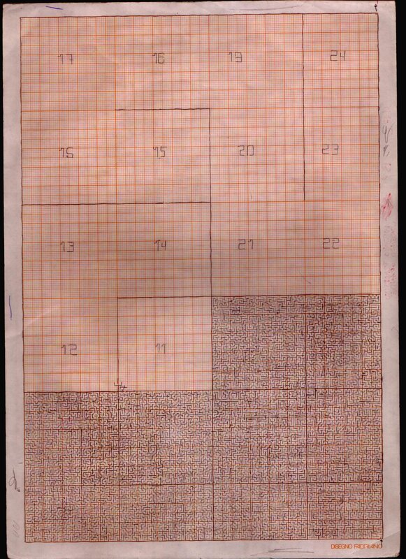 Grid design with numbered sections