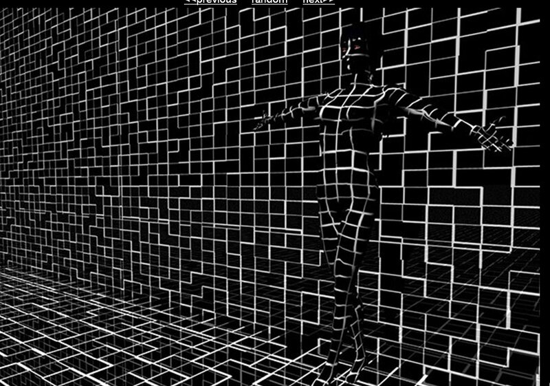 grid figure in digital space