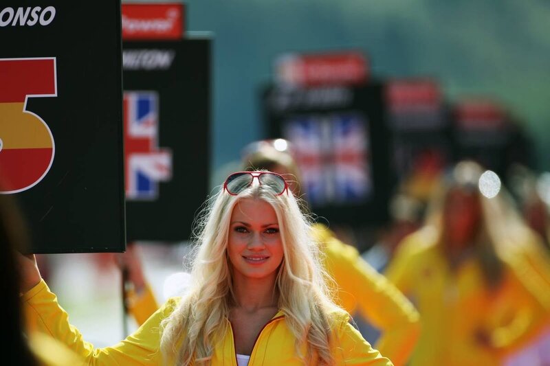 Grid girl at a race event