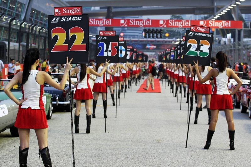 Grid girls at a race event