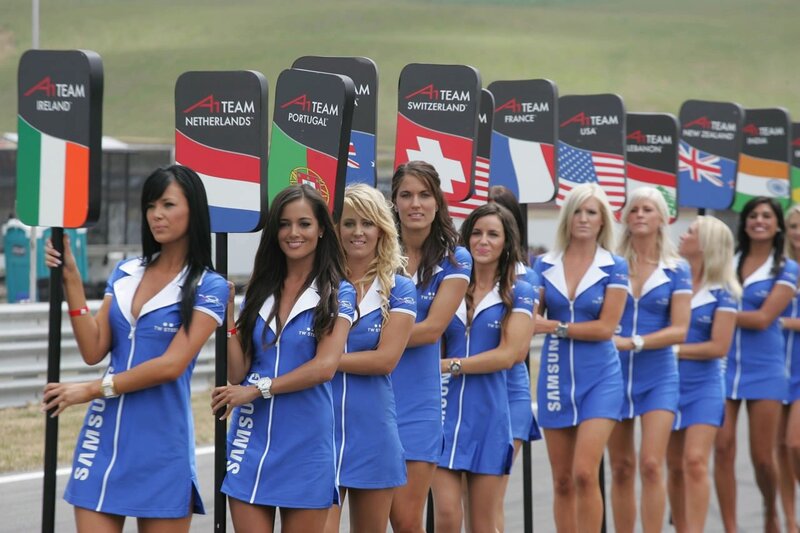 Grid girls at a race event
