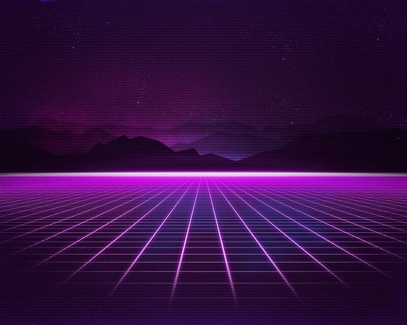 Grid Landscape at Night