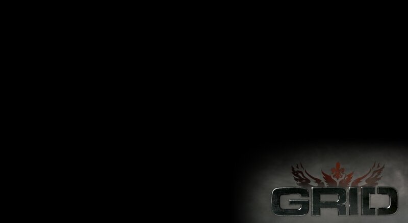 grid logo on dark background