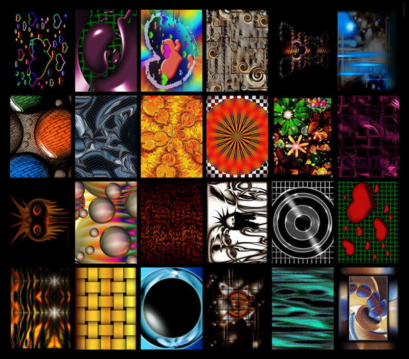 Grid of Abstract Patterns
