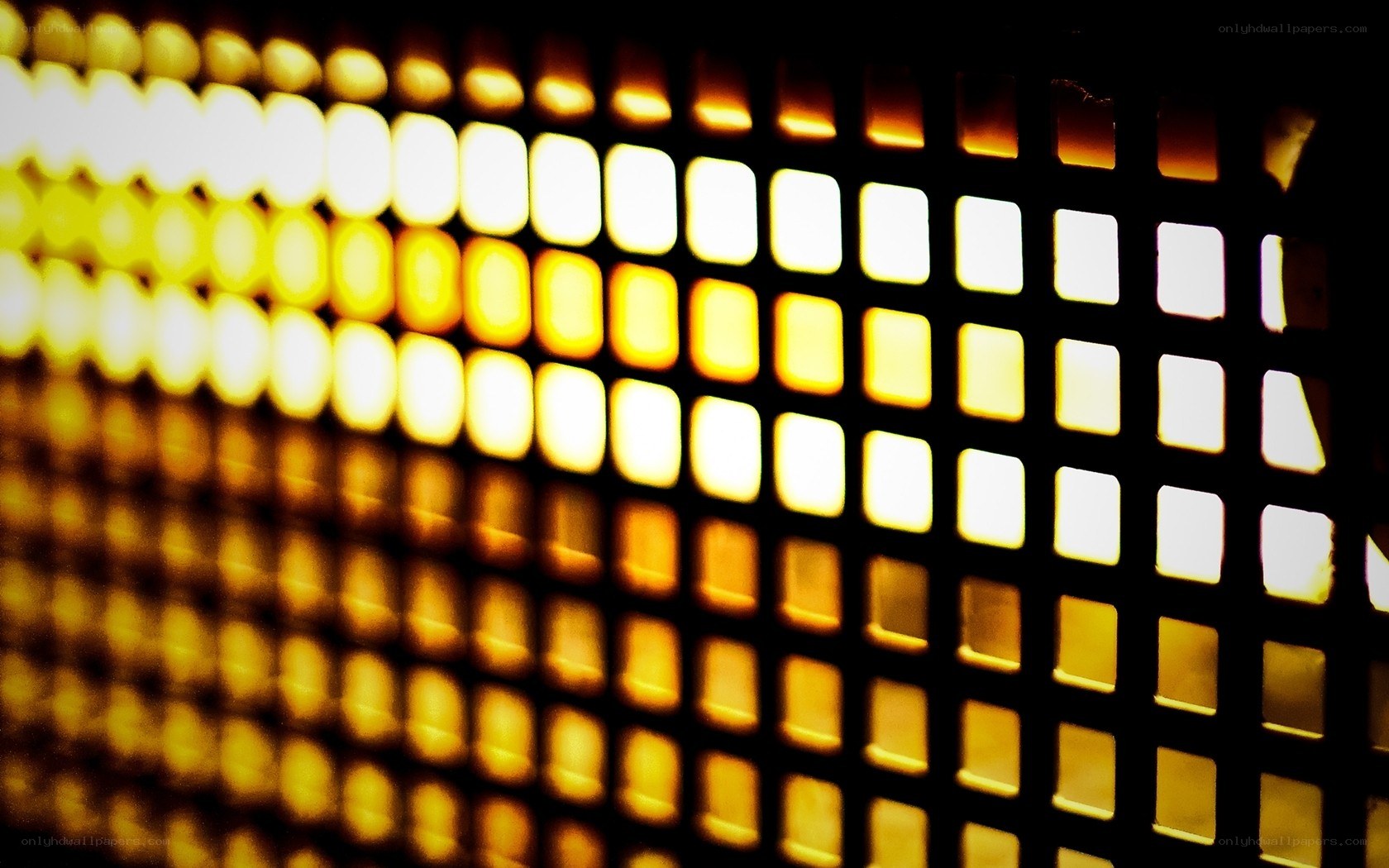 grid of glowing lights