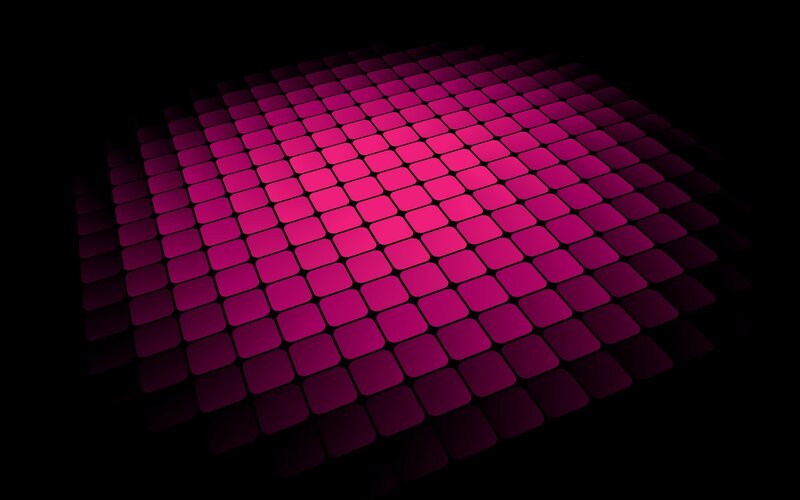 Grid of Glowing Squares — Purple, Dark