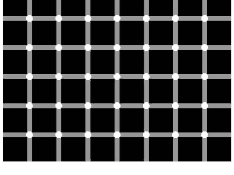 grid of white dots on black