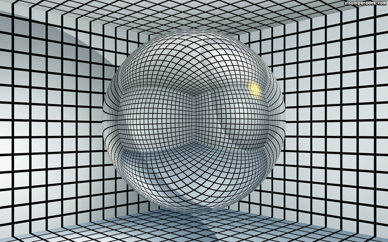 Grid Sphere Illusion