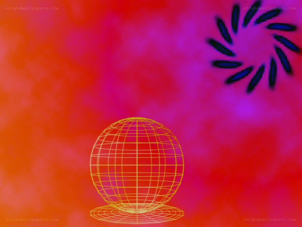 Grid sphere on colorful background