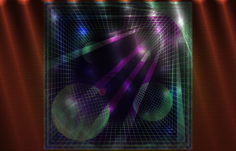 Grid Tunnel with Spheres