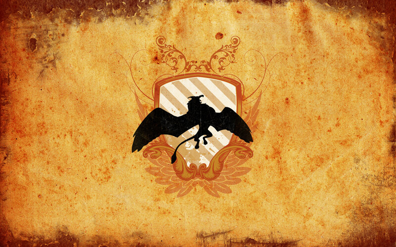 griffin crest on aged parchment