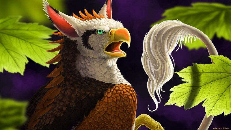 griffin in a forest