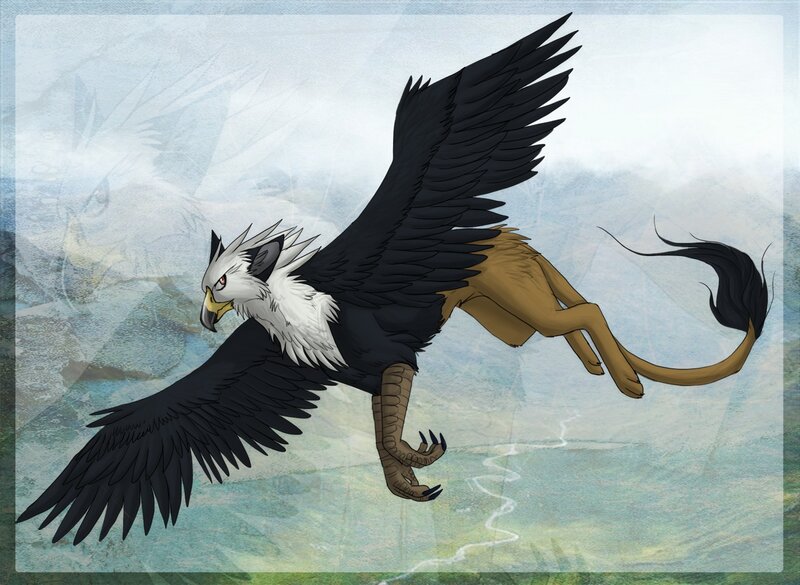griffin in flight