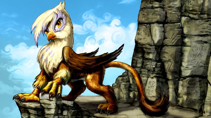 griffin on a cliff