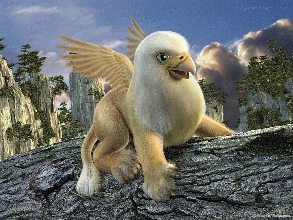 griffin on a rocky outcrop