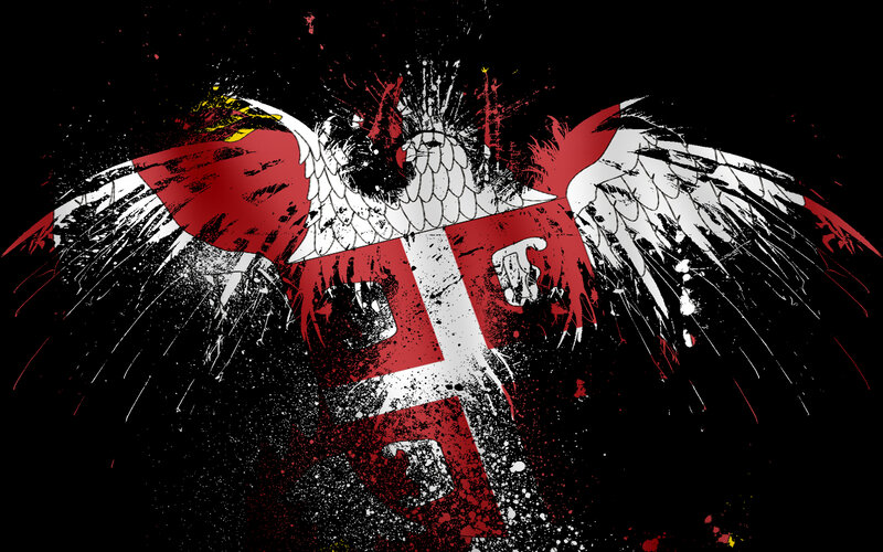 Griffin with Flag