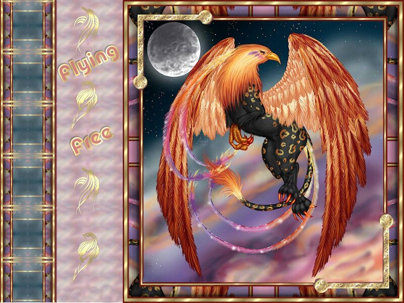 Griffin with Orange Wings