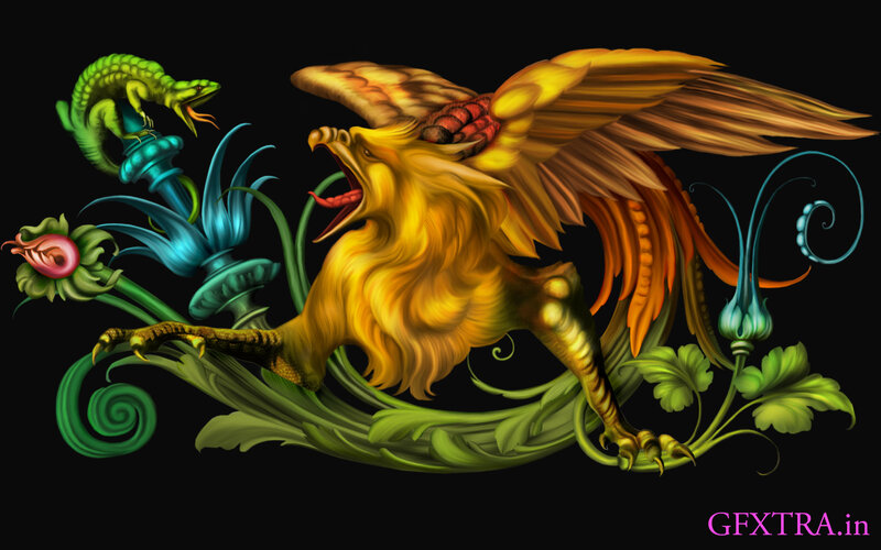 Griffin with Serpent