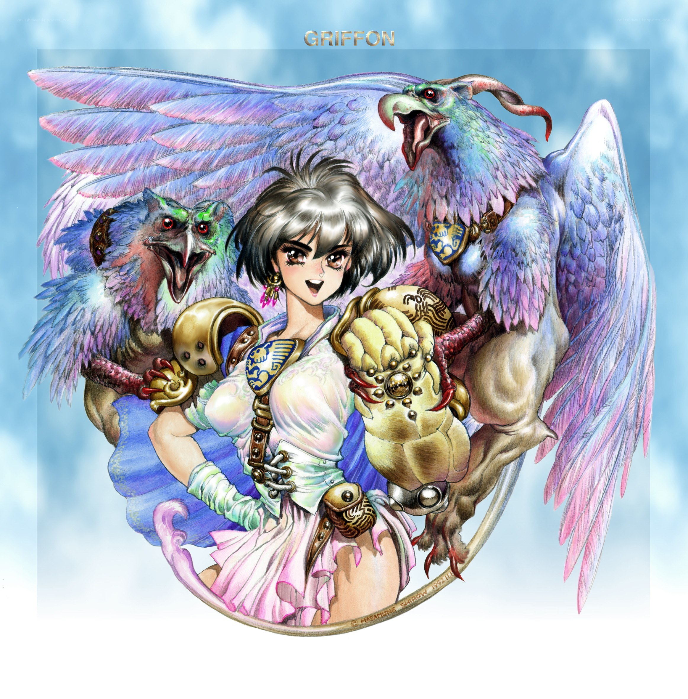 Griffon and warrior girl