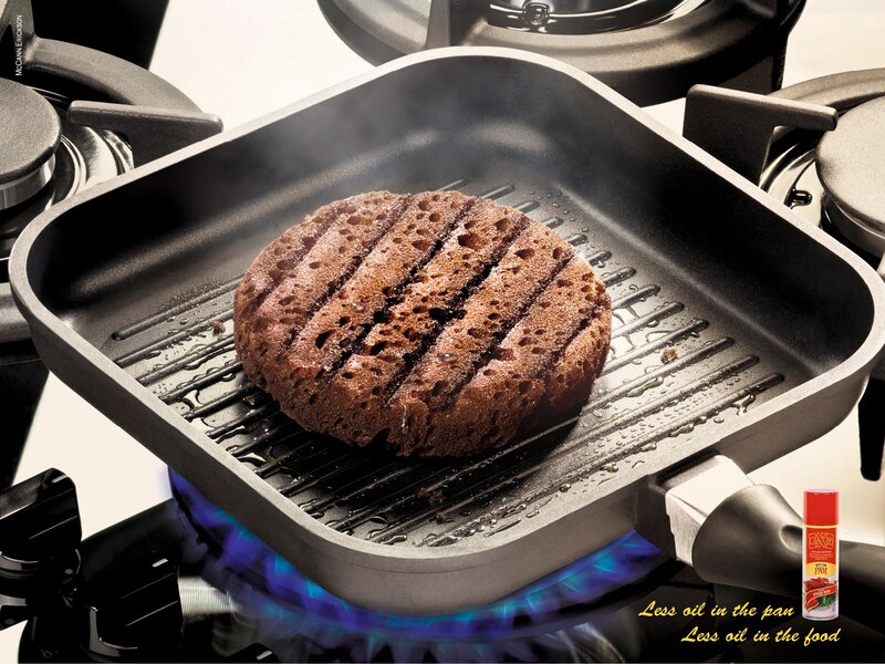 grilled burger patty on pan