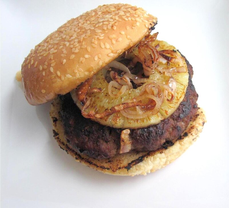 Grilled Burger with Pineapple