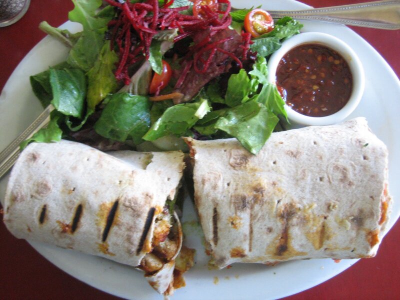Grilled Burrito with Salad