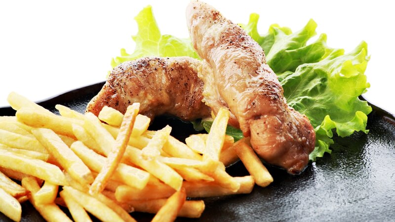Grilled Chicken and Fries