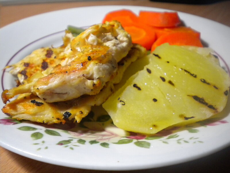 Grilled Chicken and Vegetables — White